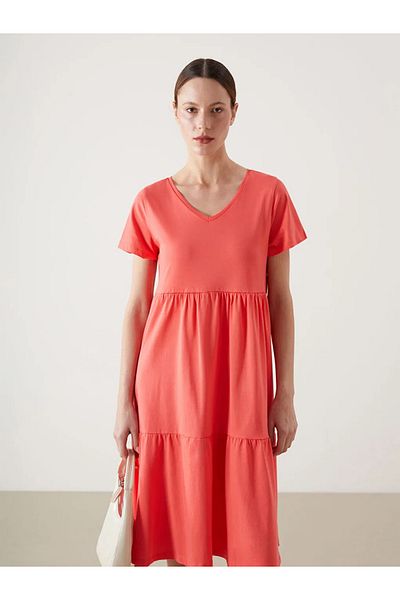 LC Waikiki Lcw Comfort V-Neck Women's Dress
