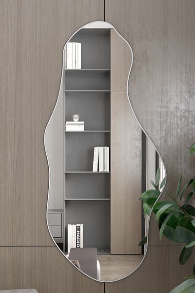 Marsah Home Asymmetric Mirror Bulut White