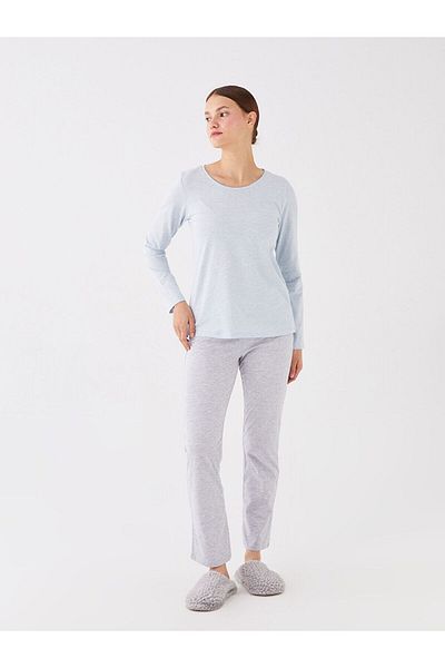 LC Waikiki Set de pijamale pentru damă, cu mânecă lungă, cu gât crew