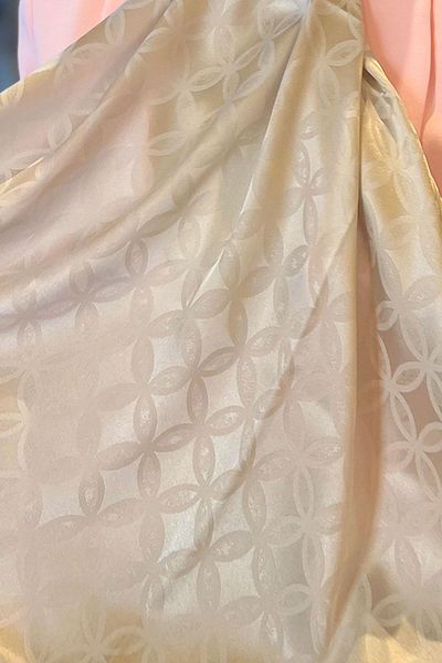 Sultan Eşarp Sultan Jacquard Shawl - Flower Pattern - Slj001-12 - Latte