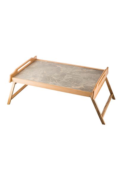 Dania High-Quality Wooden Serving Tray with Foldable Legs, Size 62*41*24 cm