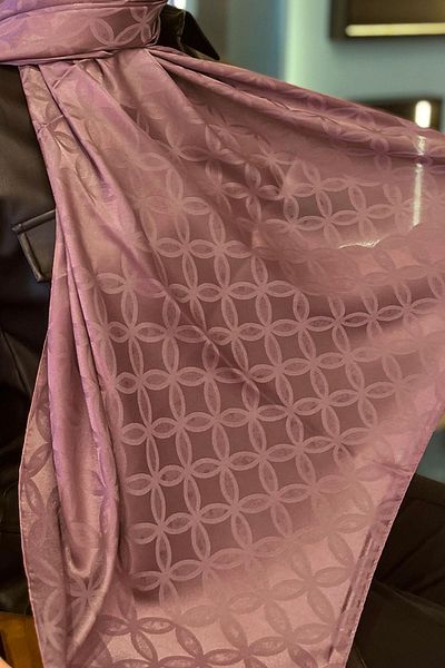Sultan Eşarp Sultan Jacquard Shawl - Flower Pattern - Slj001-22 - Dusty Rose