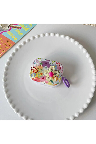 MustCase Airpods 3. Nesil Kılıf Çiçek Tasarımlı Parlak Kalın Airpods Kılıfı