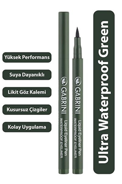 Gabrini Likit Yeşil Eyeliner Liquid Eyeliner Pen