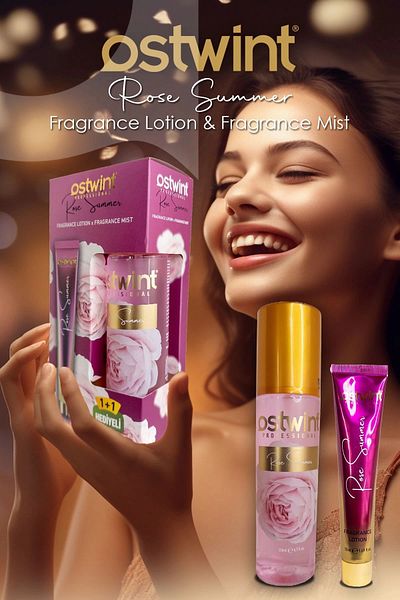 Ostwint Fragrance Rose Summer Body Spray Set + Body Lotion 50ml