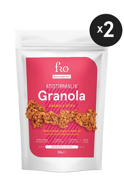FRO 2 Pack Vegan Gluten-Free Granola - Snack Healthy Intermediate Product