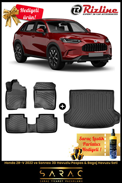Rizline Honda ZRV 2022 ve Sonrası Havuzlu Paspas & Bagaj Havuzu Seti+HEDİYELİ!