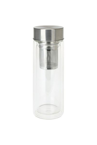 Excellent Houseware Belfort tea container, borosilicate glass, double walls, 7 x 19 cm