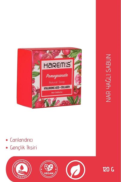 HAREM'S Pomegranate Hyaluronic Acid & Collagen Nanural Soap