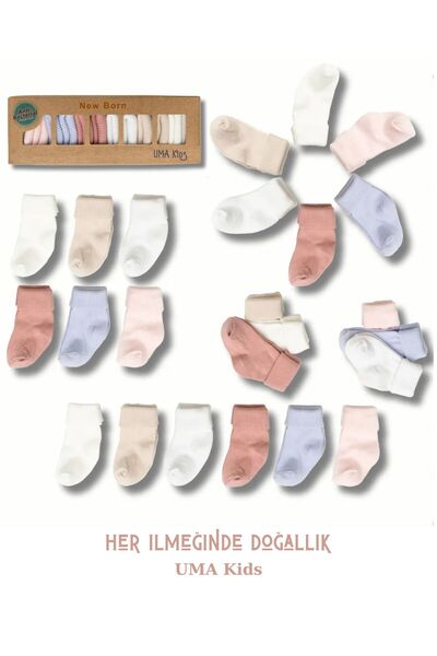UMA Kids Seamless - Organic Steps Newborn 0-6 Months Baby Booties & Socks