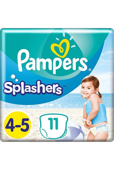 Pampers Splashers Disposable Swim Nappies Size 4-5 (9-15 kg) for Optimal Protection in The Water, 11