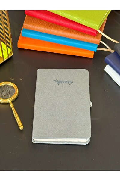 notin paper 9x14 cm Termo Deri Kapaklı Lastikli Çizgili 80 Yaprak Cep Boy Def...