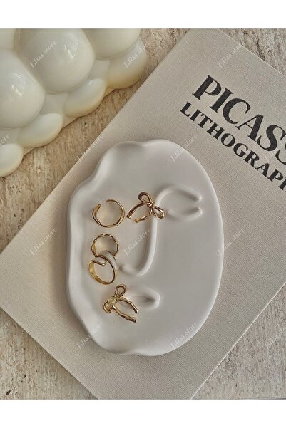 bliss store Varnished (Wax) Abstract Face Style Jewelry Plate, Object, Shooting Stand