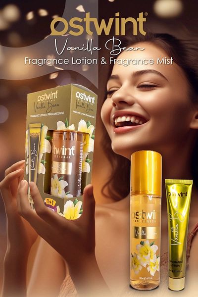 Ostwint Fragrance Vanilla Bean Body Spray + Body Lotion 50ml Set