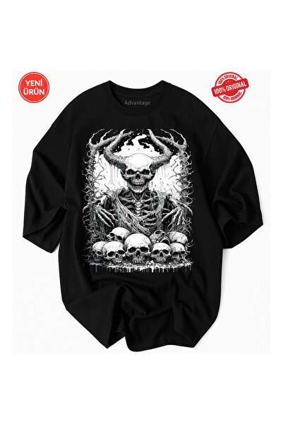 Korefanzin Металевий череп скелет Dead футболка T-shirt