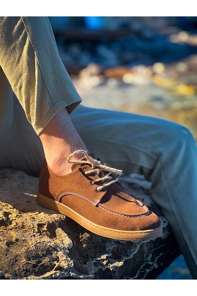 BOA Kb X5 Brown Suede Lace-Up Casual Men's Shoes