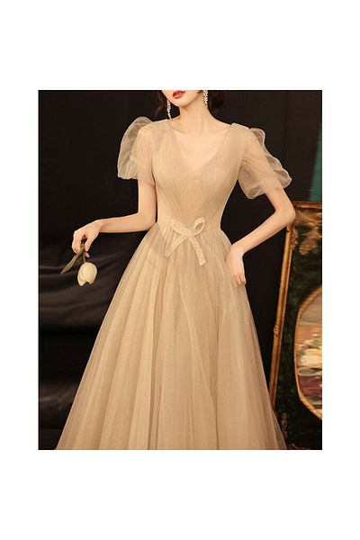 OEM Rochie lunga de ocazie culoare nude