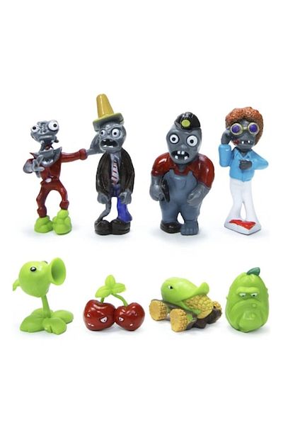 Plants Vs Zombies Set 8 Figurines Plants vs Zombies, PVC, Tnagora, 3-8 cm