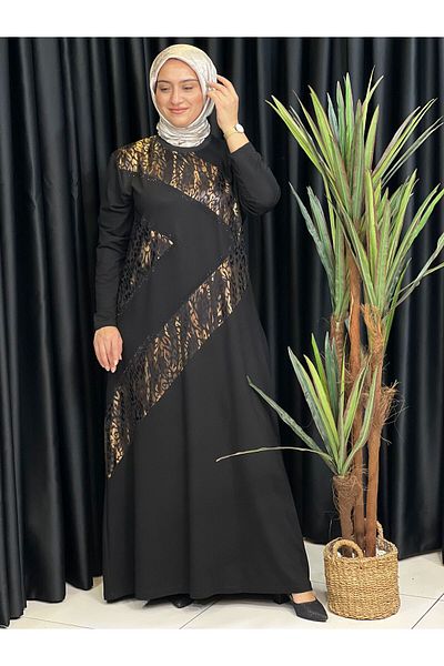 Butik büyük beden Viscose Combed Cotton Dress