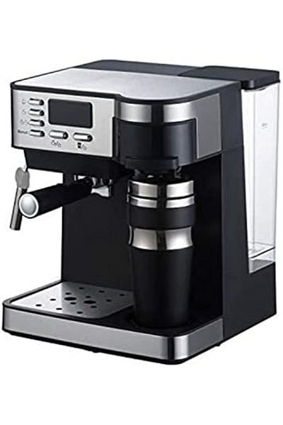 HOME MASTER Espresso and Cappuccino Maker, Black, Aluminum - Home Master