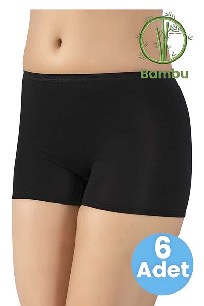 Uniquetrenders Women's 6-Piece Bamboo Non-Marking Boxer Shorts Panties