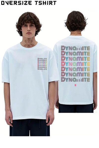 ZOKAWEAR Bts, Dynamite Back Printed Oversize T-Shirt