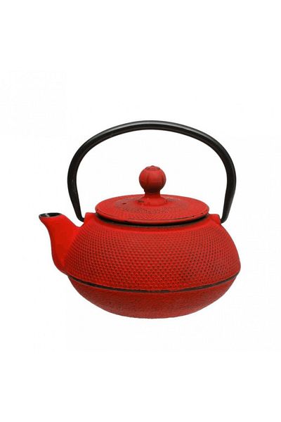 Secret de Gourmet Cast iron kettle, S&G, with removable infuser, Red, 600 ml