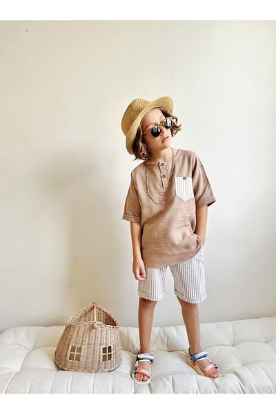 Baby 100% Muslin Fabric Boy's Suit