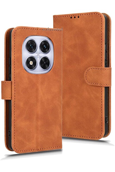 m.tk moveteck Xiaomi Redmi Note 14 Pro 5G Kılıf 360 Tam Kaplar Deri Dokulu Kapaklı Cüzdan Stand Kartvizitli Kapak