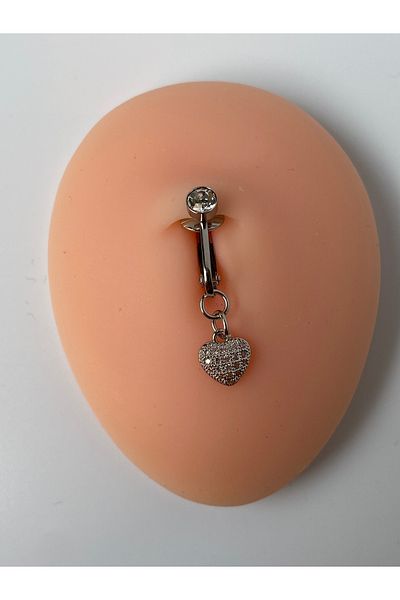 kurukafagift Steel Belly Piercing Magnet Without Hole Use Compression Heart Minimal Model