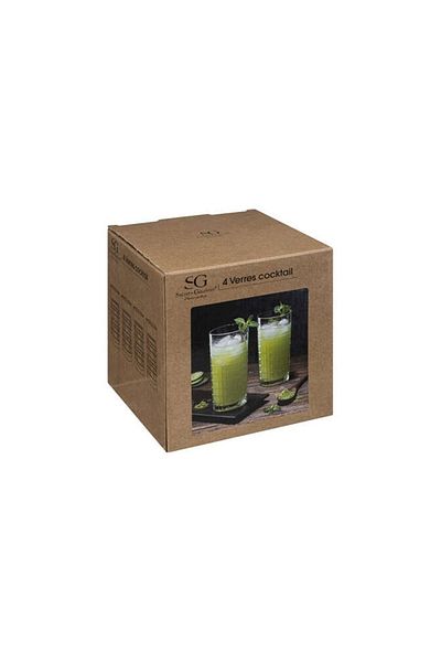 Secret de Gourmet Set of 4 Edgar long glasses, premium glass, 7.1 x H 14.5 cm, 300 ml