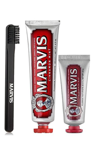 Marvis Cinnamon Mint 3'lü 85 ml 25 ml Orta Sert Diş Fırçası