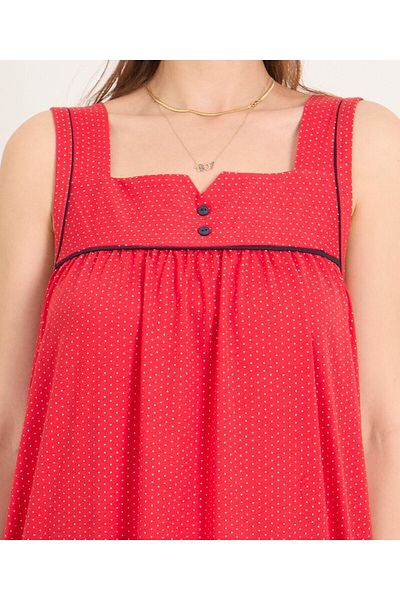 AYSUN TEKSTİL Quality Pocketed Strappy Home & Beach Dress