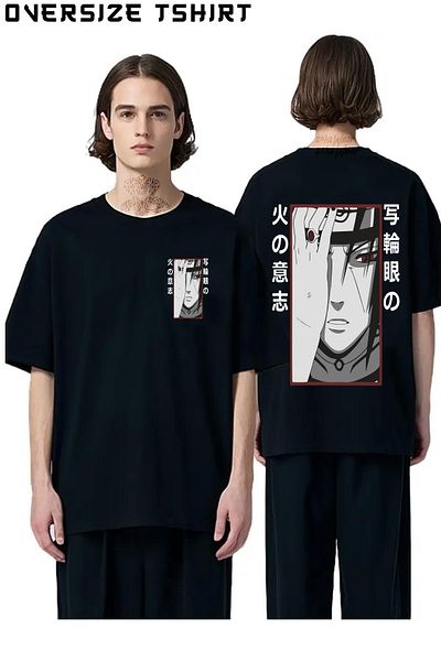 ZOKAWEAR Uchiha Itachi Naruto Custom Back Printed Oversize T-Shirt