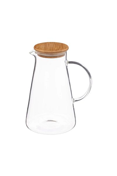 Secret de Gourmet Cană de sticlă, capac din bambus, 16,8 x 13 x Î.21 cm, 1,5 litri