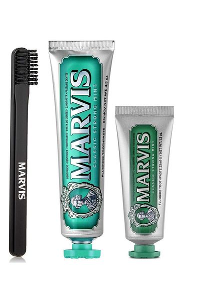 Marvis Classic Extra Mint 3-pack 85 ml 25 ml Medium Hard Toothbrush