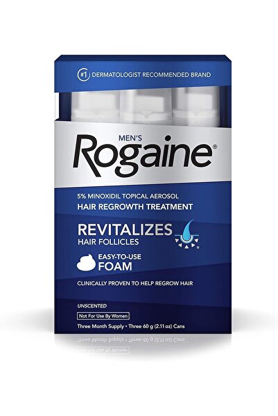 Rogaine رغوة مينوكسيديل 5% للرجال لعلاج تساقط الشعر وإعادة نموه