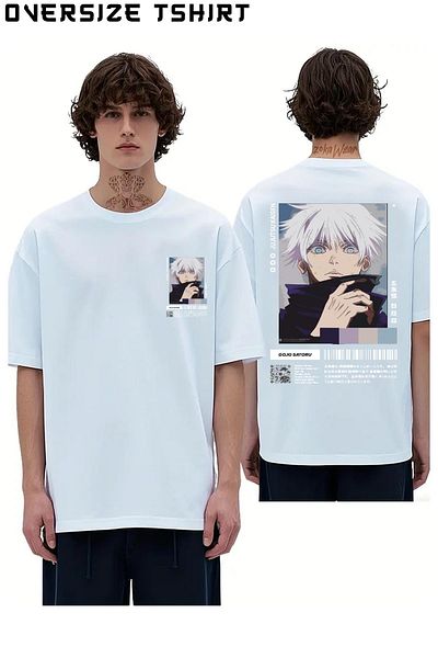 ZOKAWEAR Jujutsu Kaisen Satoru Gojoo Back Printed Oversize T-Shirt