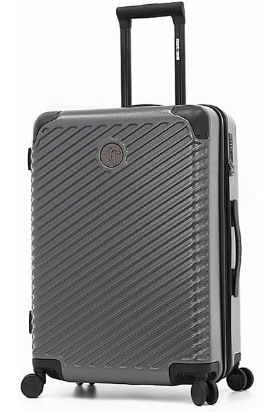Roberto Cavalli Double Spinner Luggage with Universal Combination Lock-Charcoal