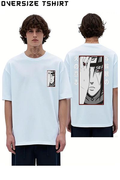 ZOKAWEAR Uchiha Itachi Naruto Custom Back Printed Oversize T-Shirt