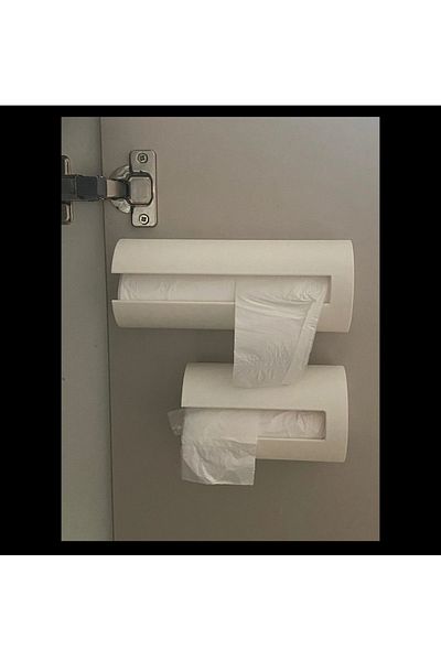 Wuun Store Ντουλάπα Εσωτερική Οργάνωση Σακούλας Απορριμμάτων Λευκό 16cm /11cm