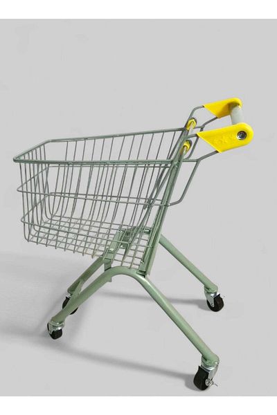 HSM Kids Iron Shopping Cart, Small Supermarket Shopping Cart, Toy Shopping Cart with Strong Metal Base