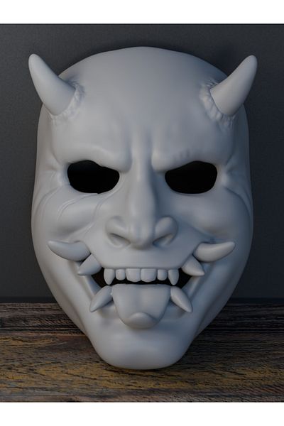 NOMOTHETIC Samurai Oni Mask Custom Design with Traditional Japanese Aesthetic