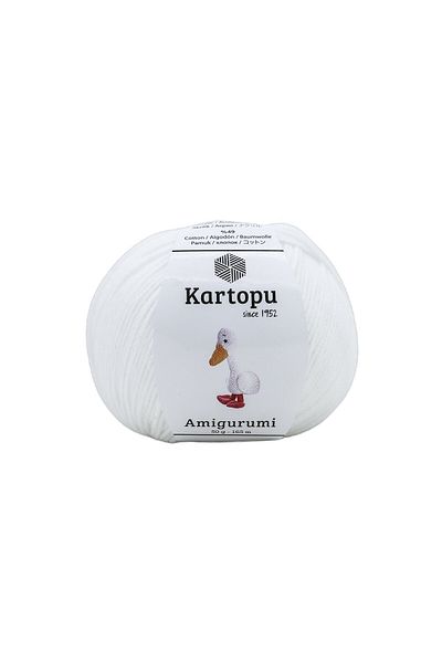 Kartopu Amigurumi Toy Punch Punch Πλεκτό νήμα Λευκό K010