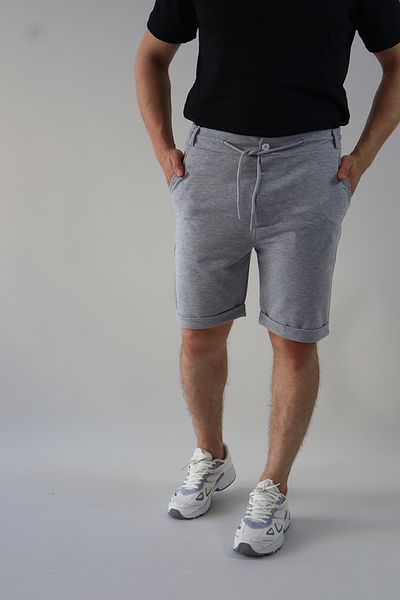 mw memowear Συμπαγές βαμβακερό χτενισμένο σορτς με διπλό πόδι