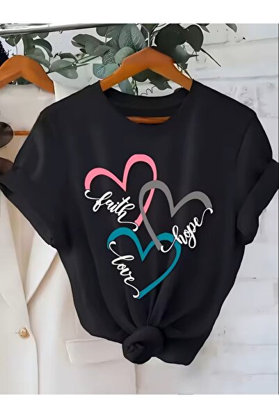 l'eivor Tricou de damă cu imprimeu cu design special Triple Heart
