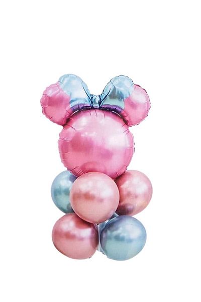 Party and Story 5pcs chrome balloons set with 1pcs foil balloons