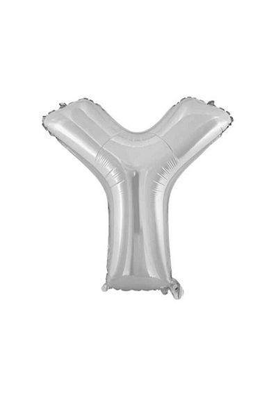 Party and Story Foil letter balloon, size 42 inches, silver color, 110 cm