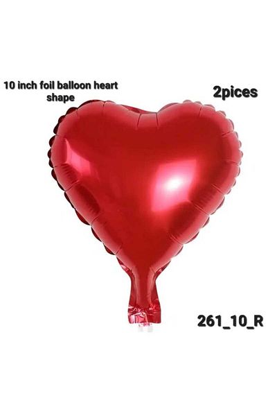 Party and Story 10 inch heart shape foil balloon, 2pcs