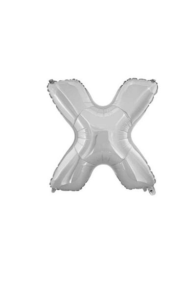 Party and Story Foil letter balloon, size 42 inches, silver color, 110 cm
